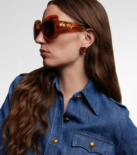 Valentino VLogo square sunglasses 6