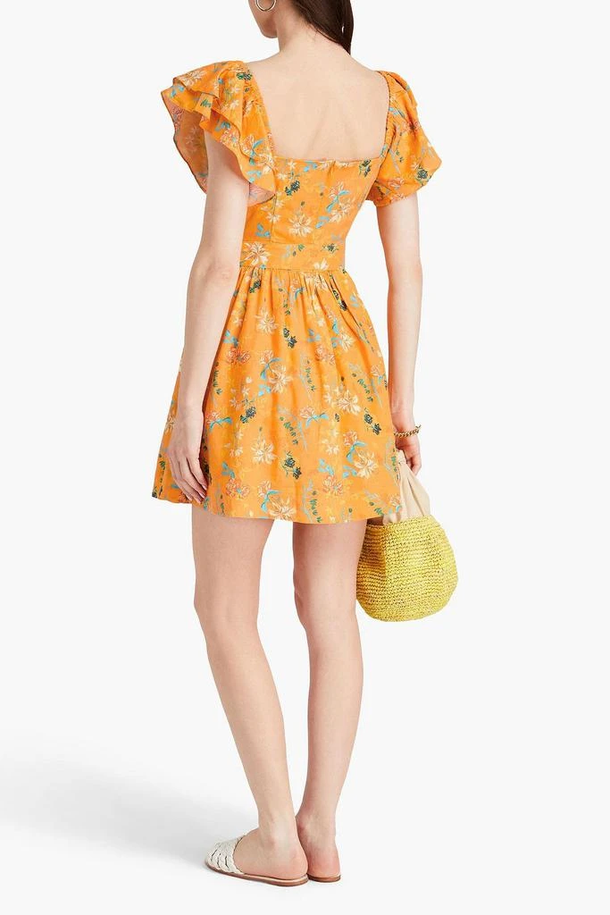 Solid & Striped The Renata cutout floral-print linen-blend mini dress 3
