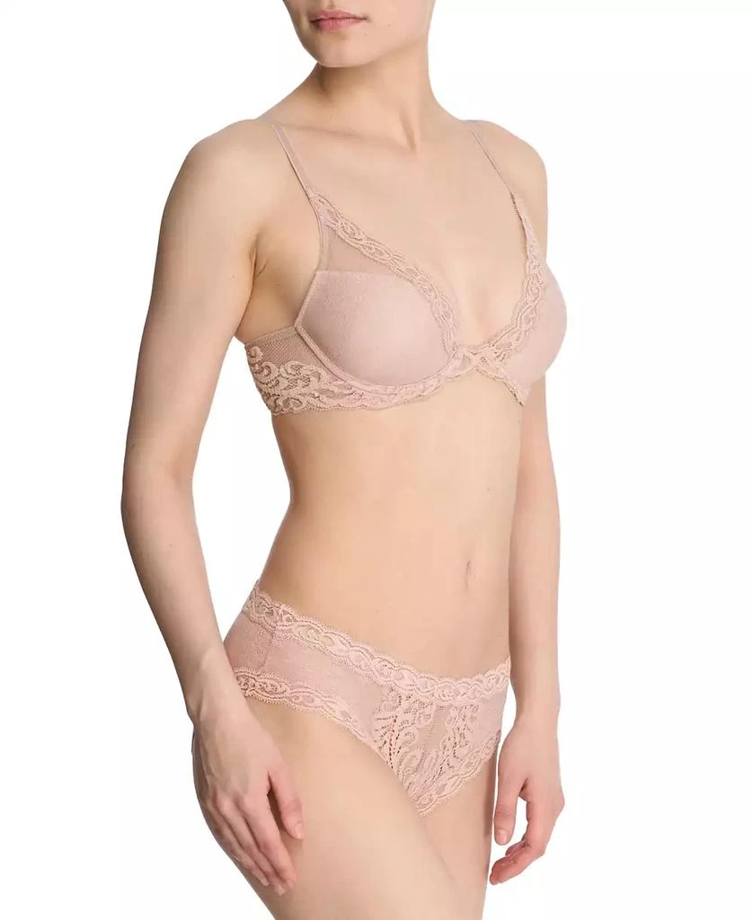 Natori Women
s Feathers Lace Contour Underwire Plunge Bra 730023 6