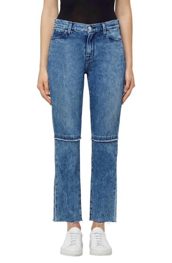 J Brand J Brand - Ruby Frayed Cropped Straight Raw Hem High Rise Jeans