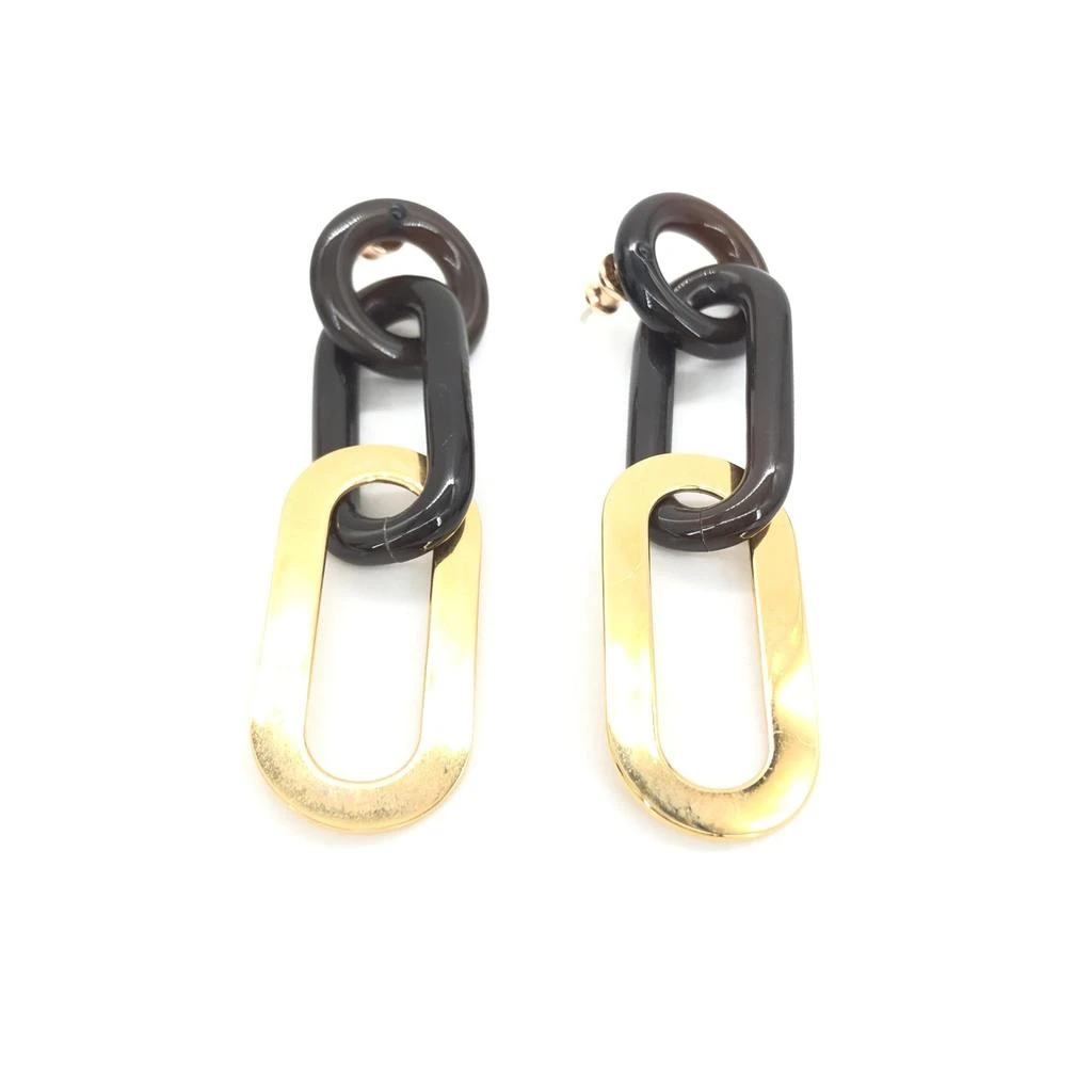 Hermes gold Plated And Chain Link Women
s Earrings (Pre-Owned) 2