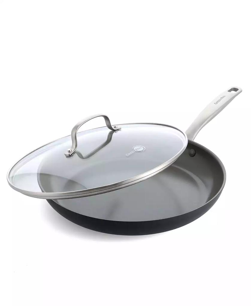 Greenpan Chatham Hard Anodized Ceramic Nonstick 12" Frying Pan with Lid