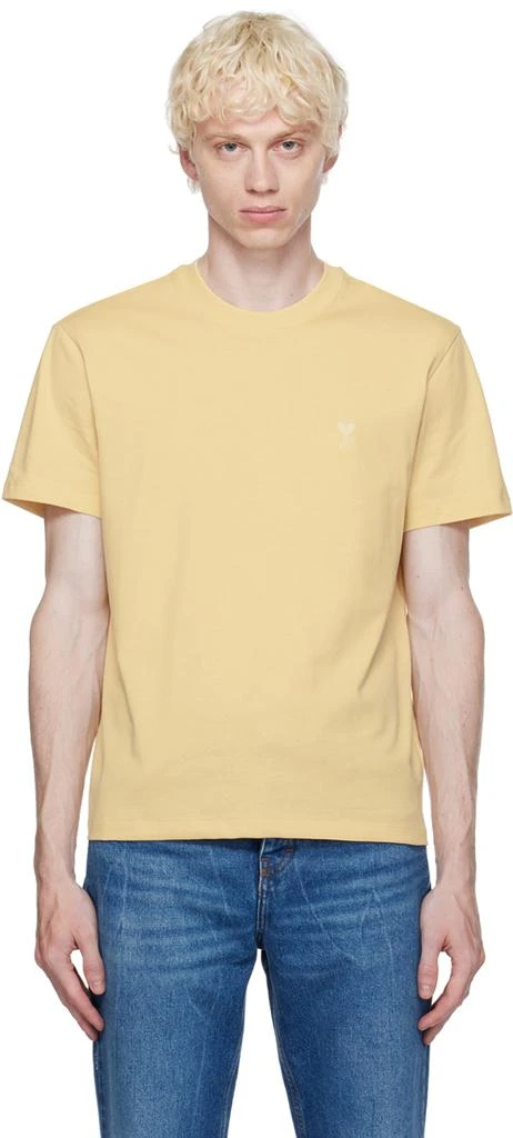 AMI Paris Yellow Ami de Cœur T-Shirt 1