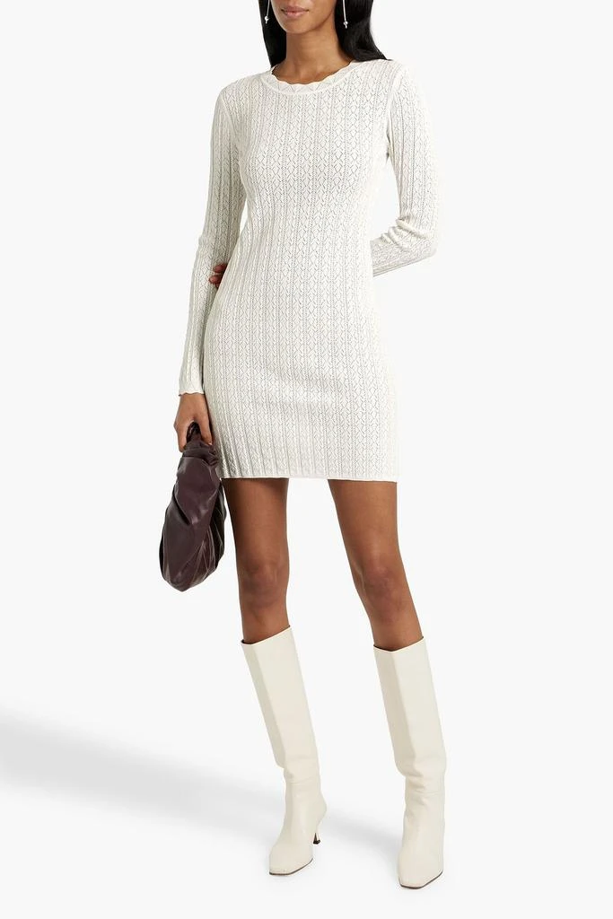 LOULOU STUDIO Senty ribbed pointelle-knit mini dress 2