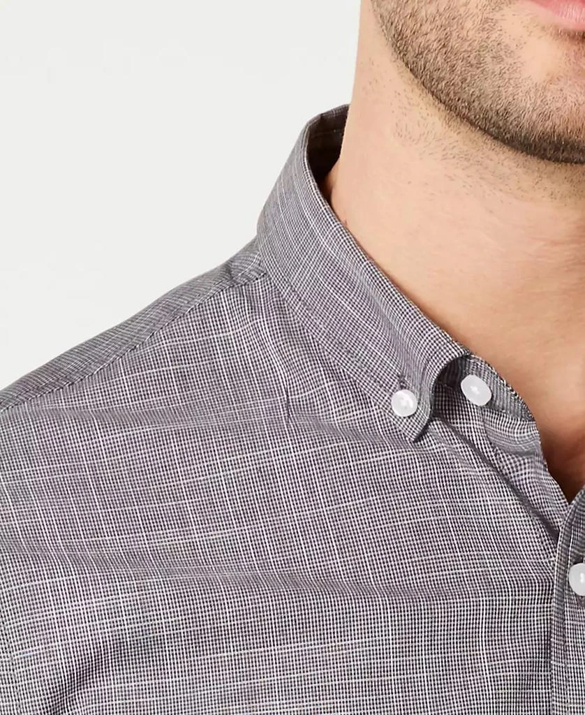 Club Room Men's Texture Check Stretch Cotton Shirt, Created for Macy's 2