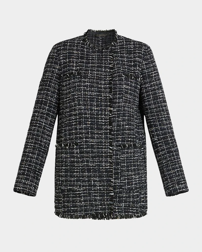 Marina Rinaldi Plus Size Mora Fringe-Trim Tweed Jacket 1