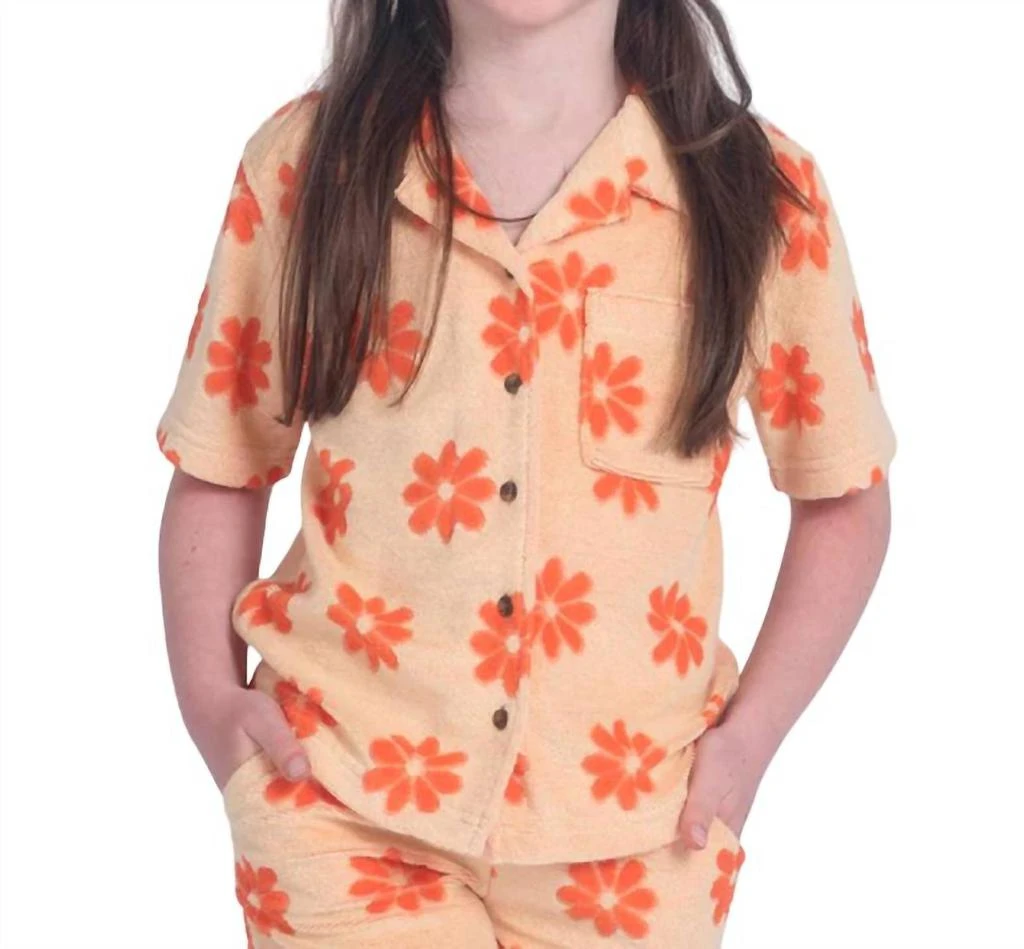 Appaman Resort Shirt In Daisies 1