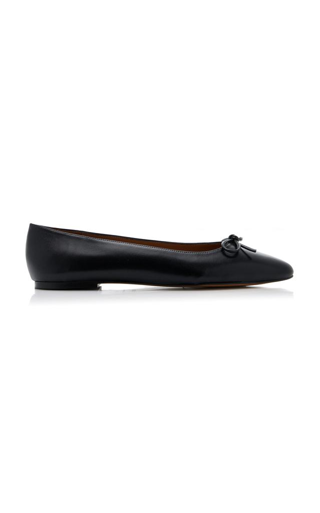 Flattered Flattered - Bodil Leather Ballet Flats - Black - IT 40 - Moda Operandi