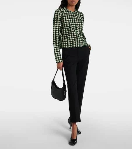 Burberry Houndstooth cotton-blend cardigan 2