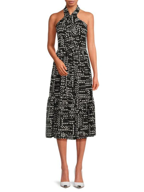 Karl Lagerfeld Paris Polka Dot Midi Dress 1
