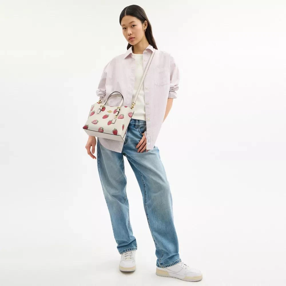 Coach Mollie Tote Bag 25 With Strawberry Print 3