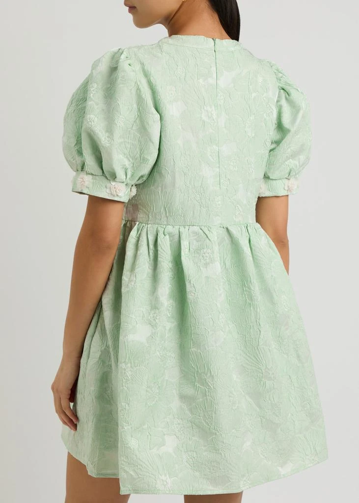 Sister Jane Plume floral-jacquard cloqué mini dress 3