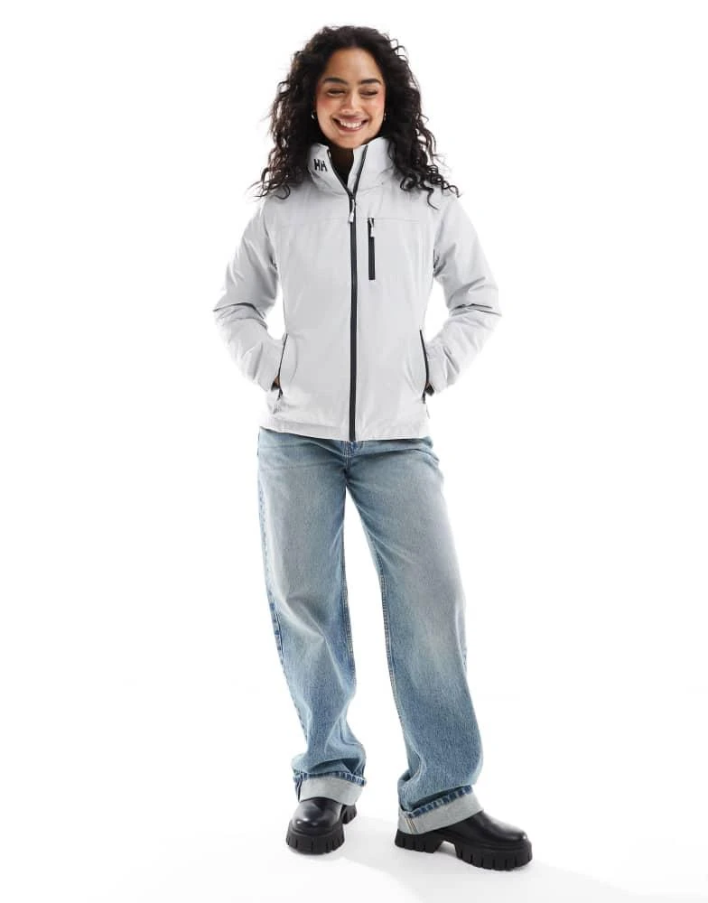 Helly Hansen Helly Hansen Crew hooded midlayer sailing jacket 2.0 in grey 1