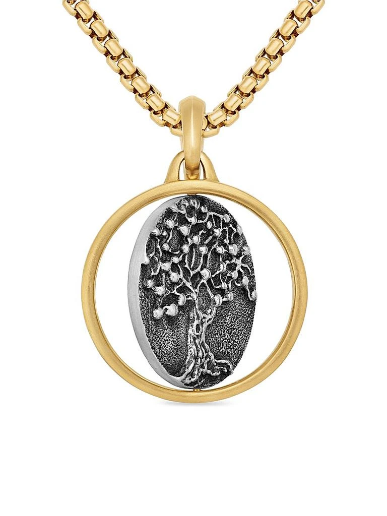 David Yurman Life and Death Duality Amulet in Sterling Silver with 18K Yellow Gold, 30MM 7