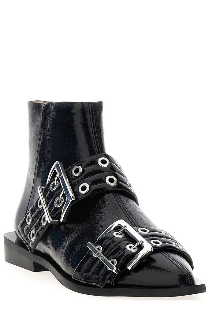 Ganni Ganni Eyelet-Detailed Buckle Ankle Boots 2
