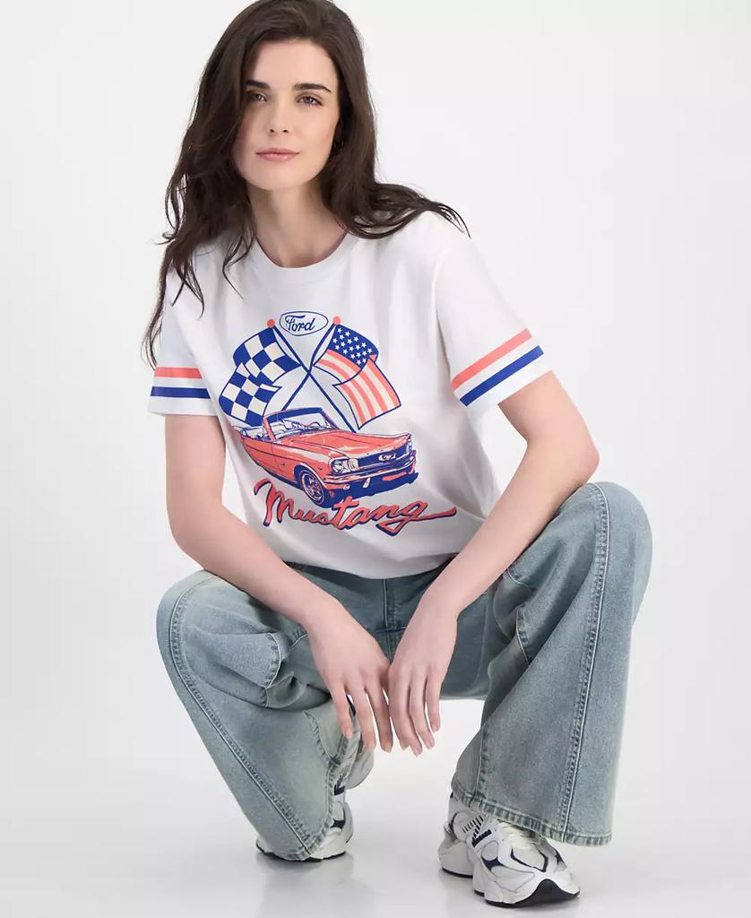 Love Tribe Juniors' Mustang Graphic-Print Crewneck Tee