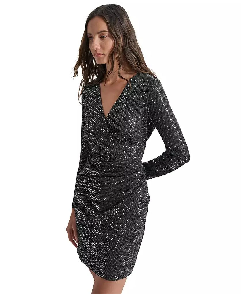 DKNY Women's Metallic-Dot Gathered-Waist Dress 3