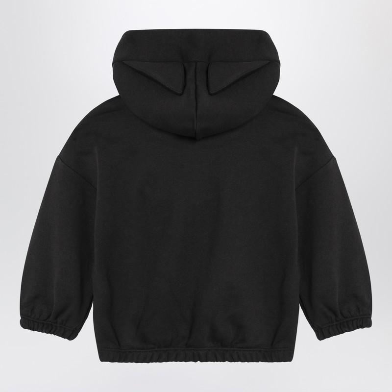 Mini Rodini Black hoodie with Cat Ears