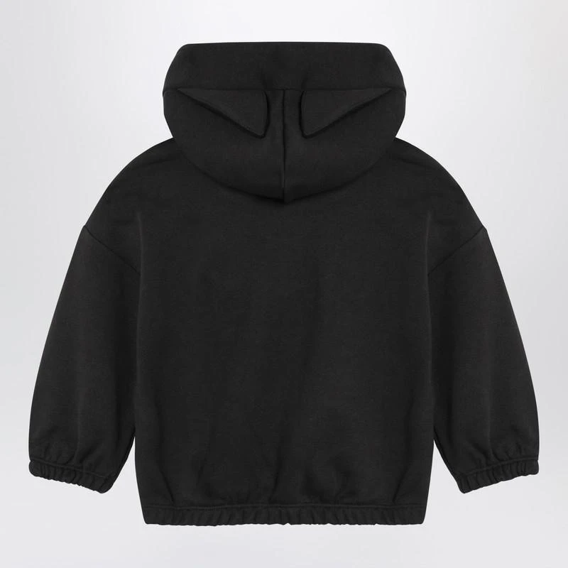 Mini Rodini Black hoodie with Cat Ears 2
