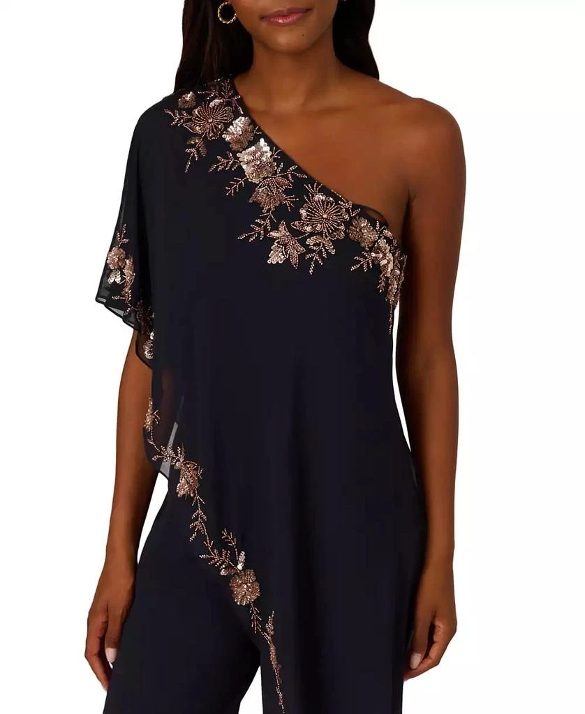 Women's One-Shoulder Embellished-Overlay Jumpsuit – On Sale Now