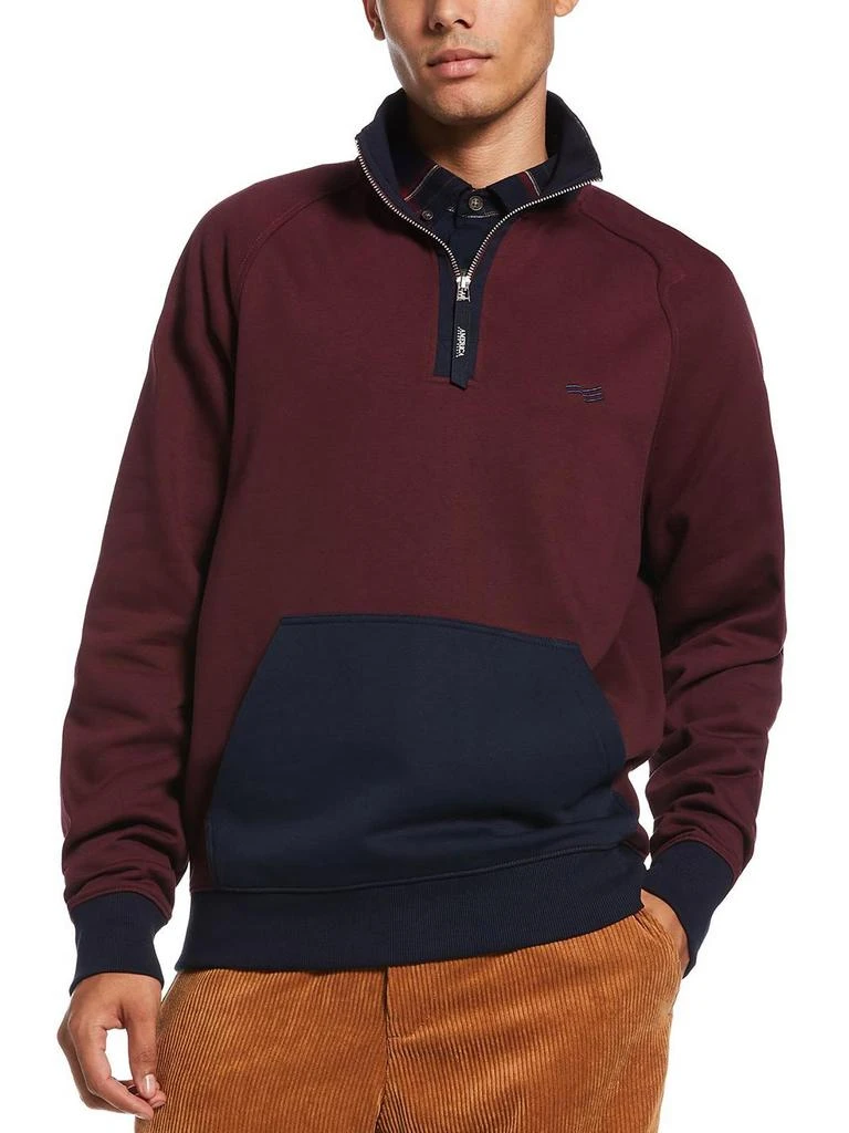 Perry Ellis Mens Neck Zip Pullover Sweatshirt 5