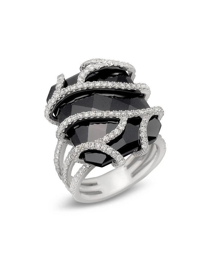 Bloomingdale
s Diamond and Black Onyx Ring in 14K White Gold, 1.20 tcw