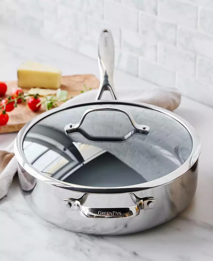 Greenpan Valencia Pro Stainless Steel 5-Qt. Sauté Pan with Lid 4