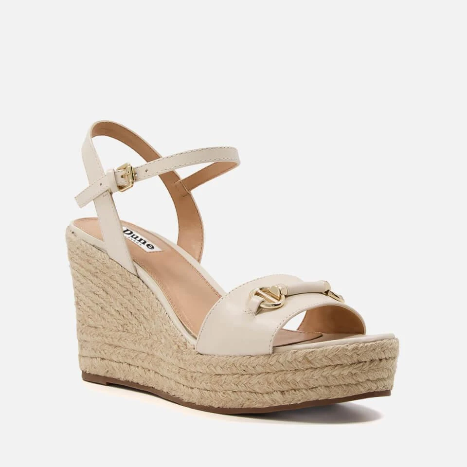Dune DUNE LONDON KAI GOLD-TONE LEATHER WEDGED SANDALS 2