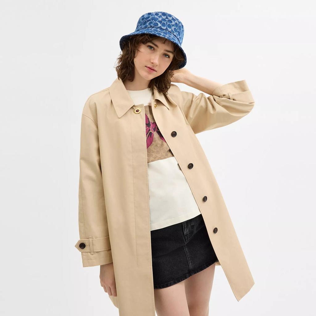 Coach Signature Denim Bucket Hat