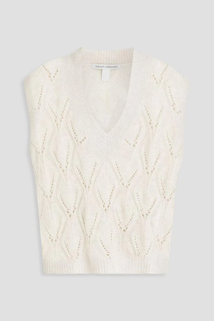 Autumn Cashmere Pointelle-knit cashmere vest 1