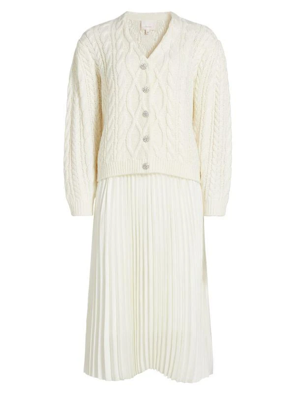 knitted ripped dress Fuzzy Torn Knitted Sweater Dress – Bella Chix Co main image 1