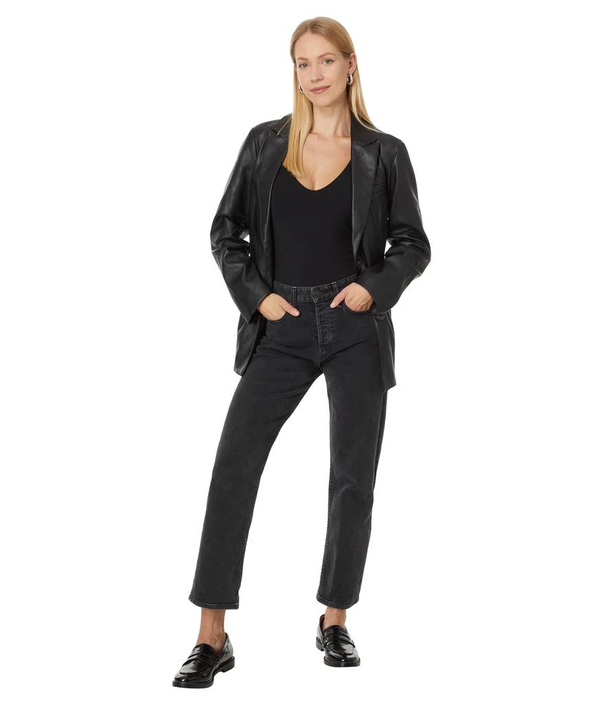 Levi's Faux Leather Single Breasted Blazer 4