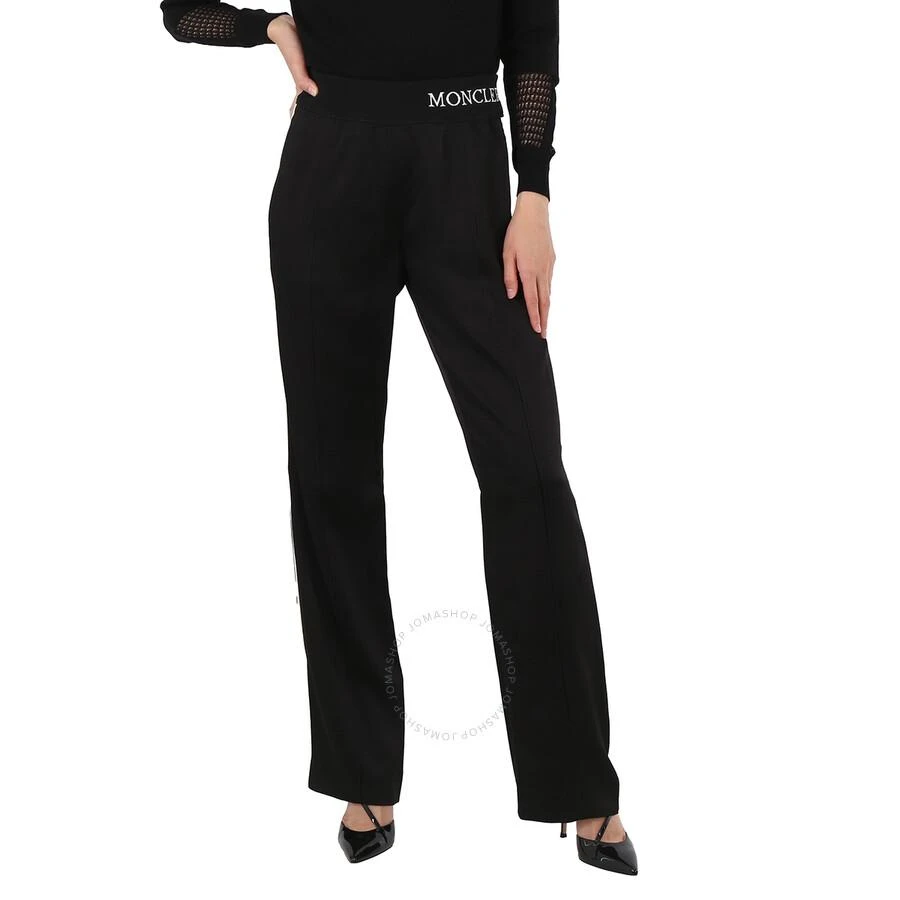Moncler Ladies Side Stripe Tracksuit Pants in Black 1