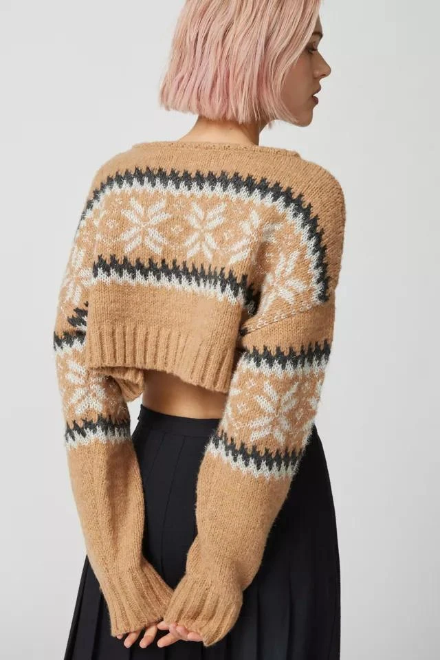 Urban Outfitters UO Turner Cropped Fair Isle Sweater 4