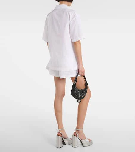 Versace Embroidered cotton poplin bowling shirt 3