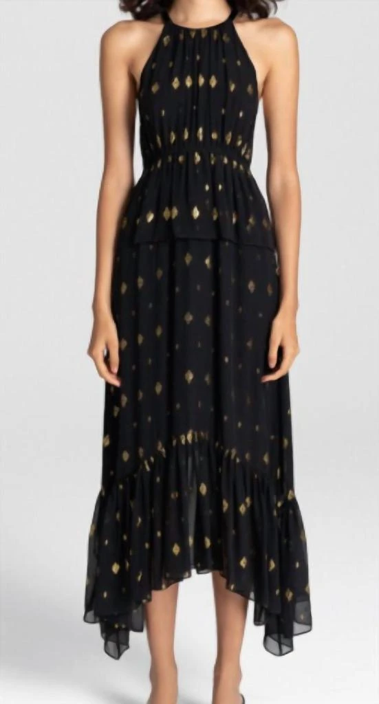 A.L.C. Rosa Dress In Black/gold 1