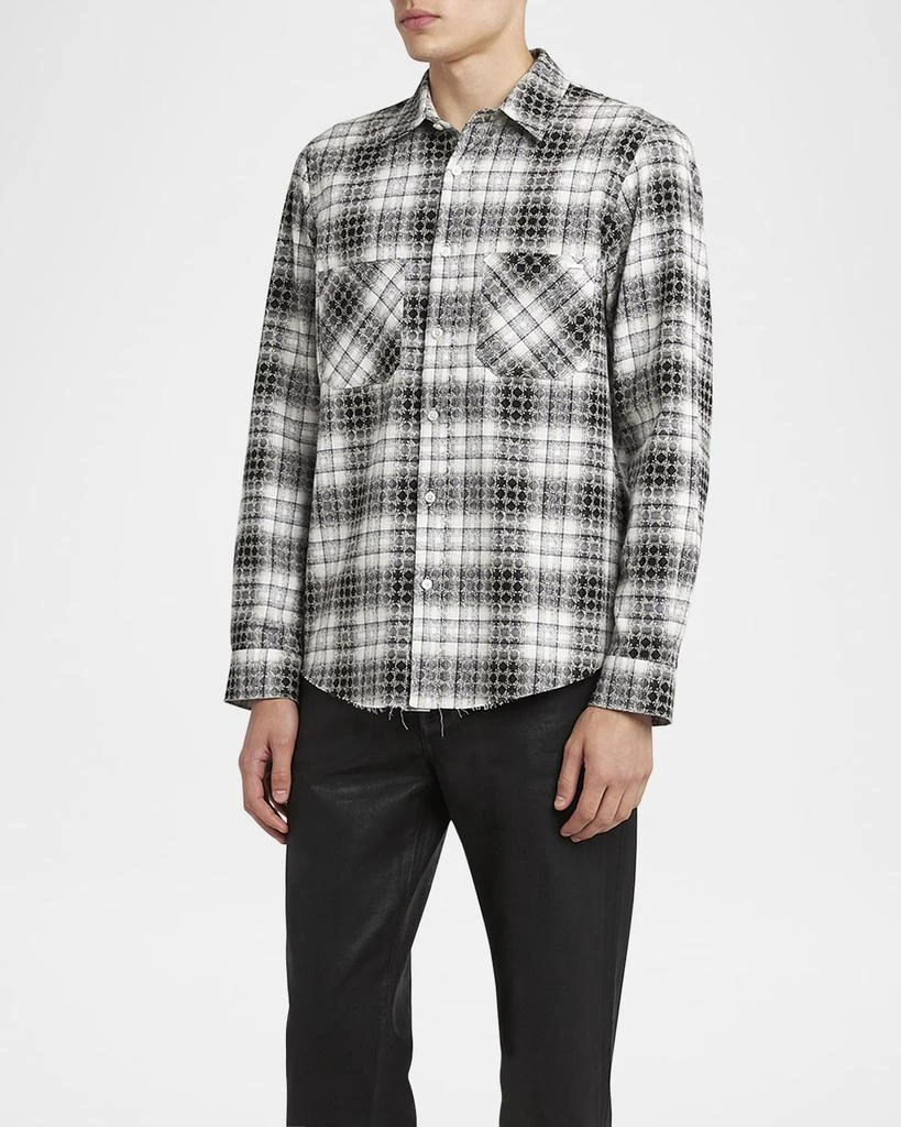 Amiri Men's MA Quad Flannel Button-Down Shirt 4