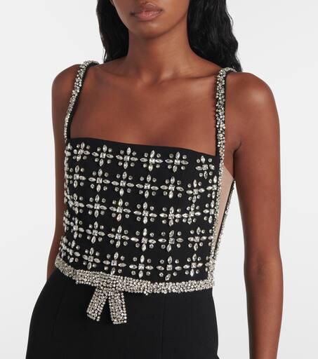 ■ Rebecca Vallance crystal-embellished コルセットドレス Rebecca Vallance Ellasandra Crystal-Embellished Minidress