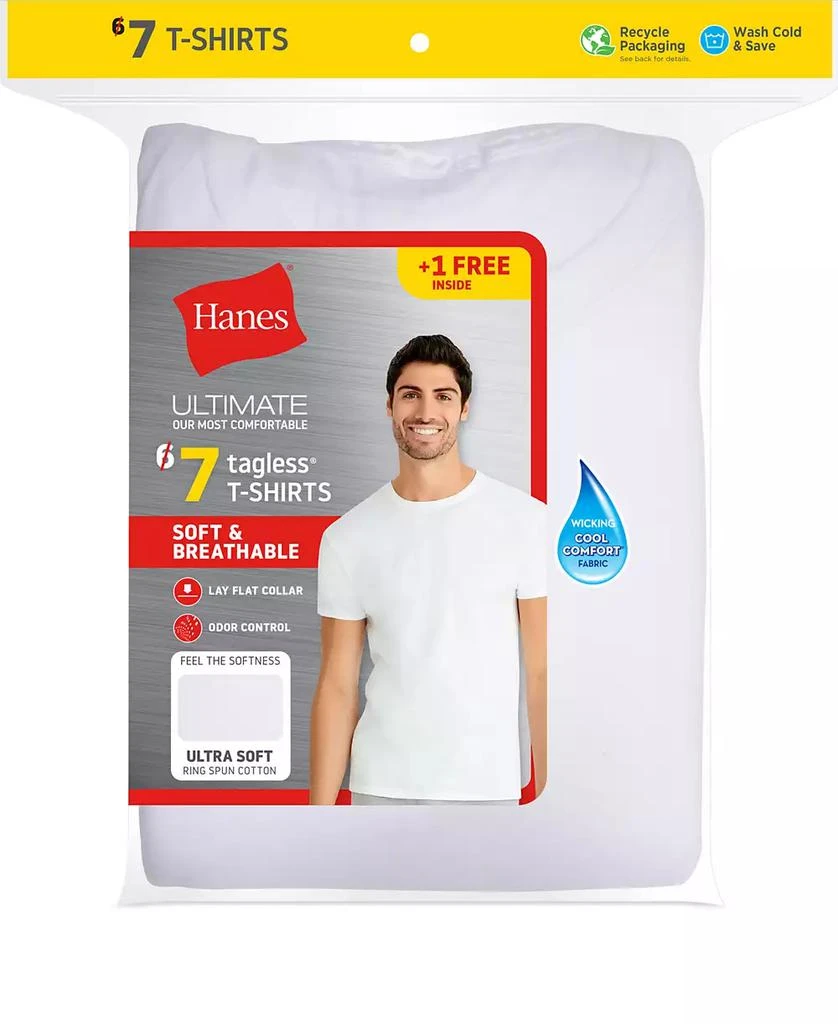 Hanes Ultimate® ComfortSoft® Men’s Crewneck Undershirt, 6+1 Bonus Pack 3