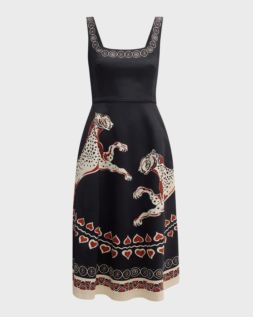 LA DOUBLE J Sophia Leopard-Print Sleeveless Midi Dress 1