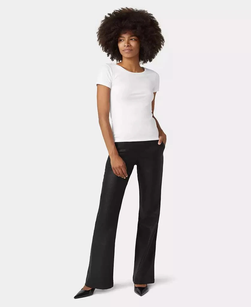 Hue Women's High Rise Shimmer Flare Leggings Pants 6