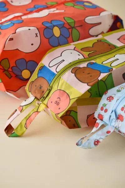 Baggu BAGGU & Miffy 3D Travel Zip Pouch Set 2
