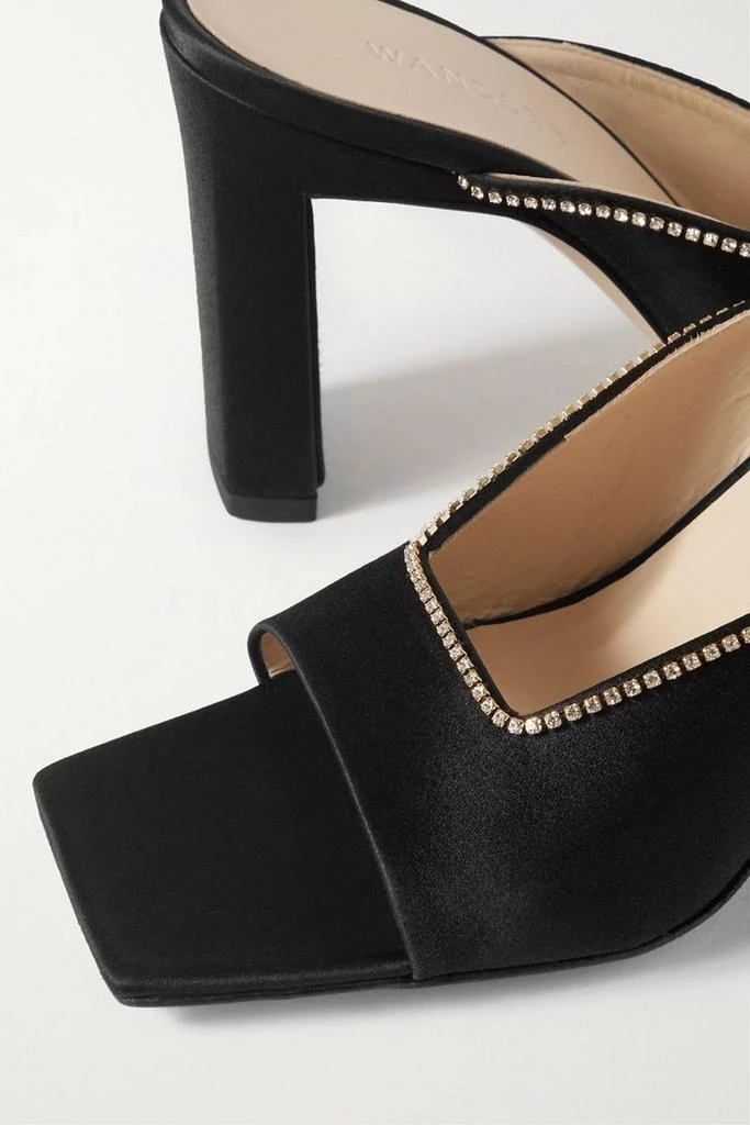 Wandler Isa crystal-embellished satin mules 4