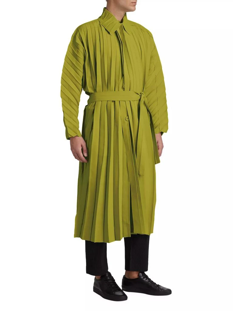 Homme Plissé Issey Miyake Edge Belted Trench Coat 4
