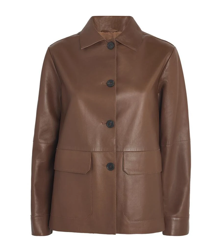 Weekend Max Mara Nappa Leather Shirt Jacket 1
