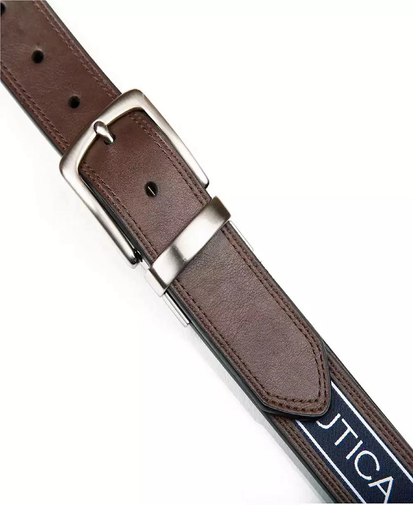 Nautica Men's Reversible Flag Belt 8