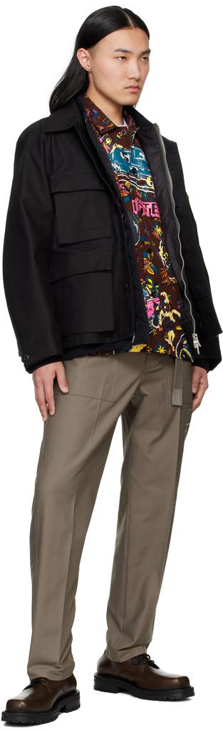 Shop Black WTAPS Edition Cotton Back Satin Jacket on Sale at