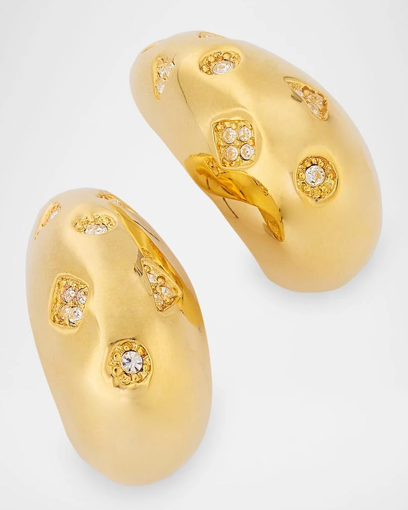 Elizabeth Cole Bettina Crystal Hoop Earrings 3