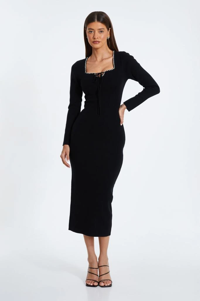 casual long bodycon dress Women's Summer Casual Side Drawstring High Slit Knit Bodycon Dress