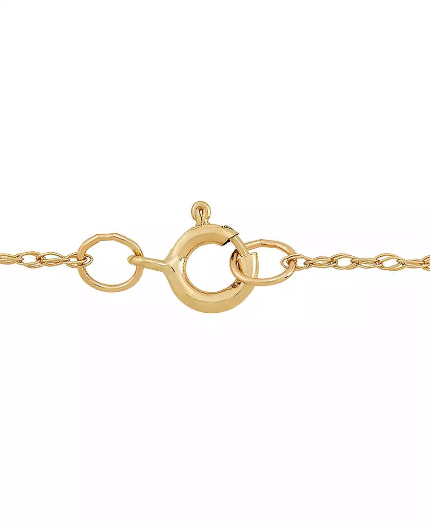 Macy
s Cubic Zirconia Three Stone Pendant Necklace in 14k Yellow Gold